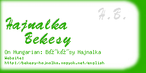 hajnalka bekesy business card